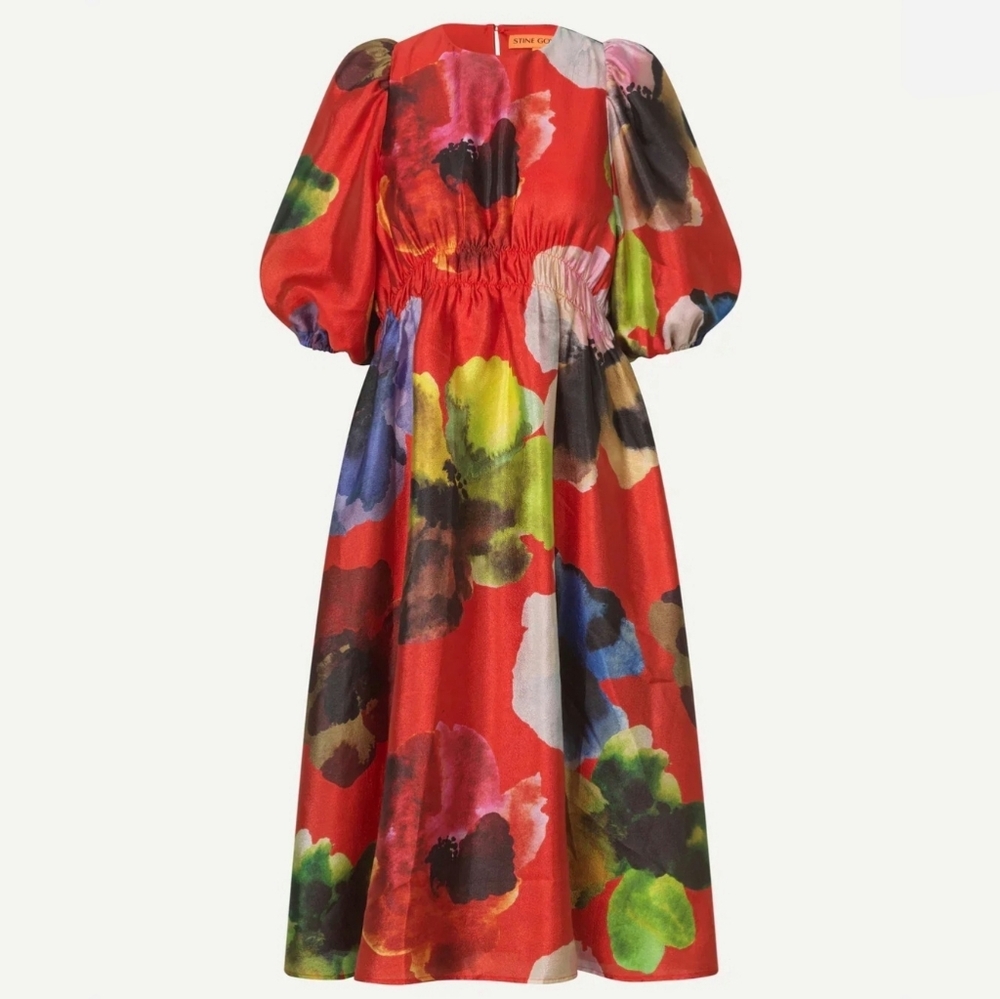 Emily in Paris x Stine Goya Limited Edition Red Floral Dress